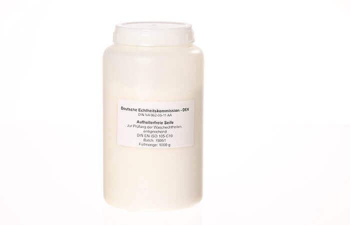 Aufhellerfreie Seife nach DIN EN ISO 105-C10