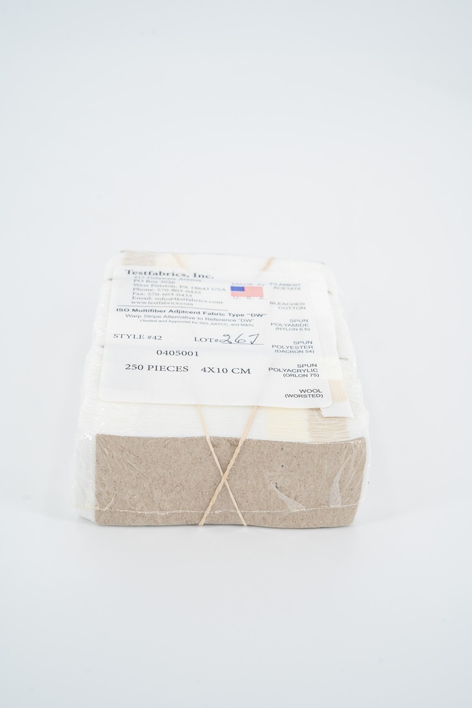 ISO Multi Fiber Adjacent Fabric Type “DW” Cut to Size 5cm x 10cm
